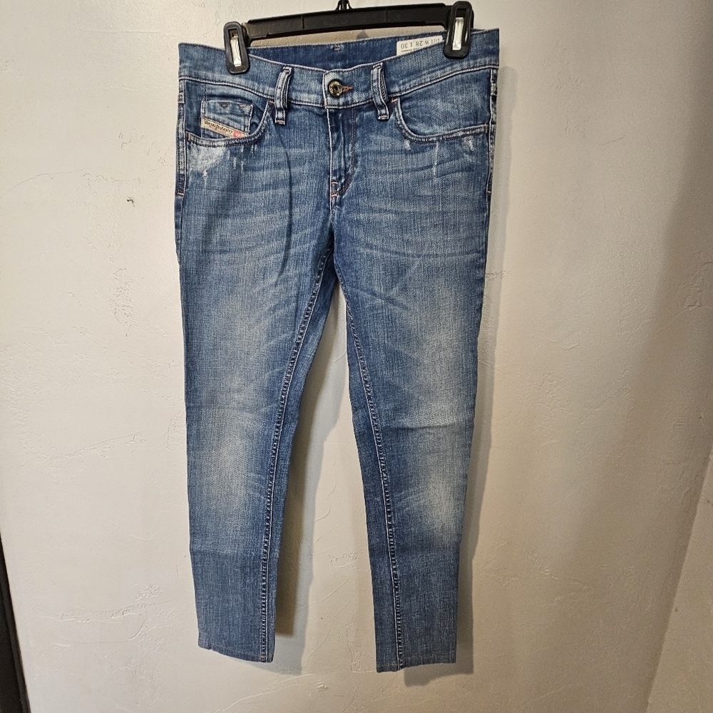 Diesel Jeans Women's 28 Livy Light Wash Denim Super Slim Straight Made in Italy